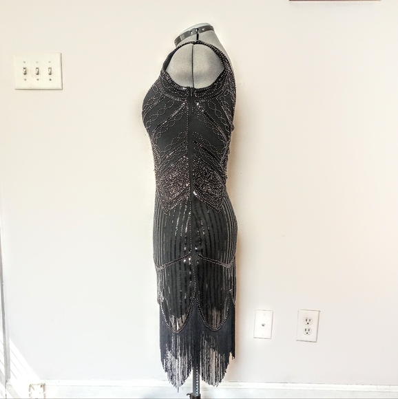 Vintage Beaded Art Deco Dress - Picture 3 of 5